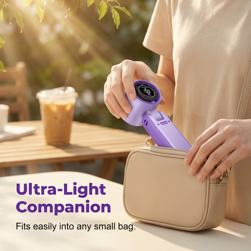 Portable Handheld Fan with LED Digital Display🌬️ Stay cool—Anytime, Anywhere❄️