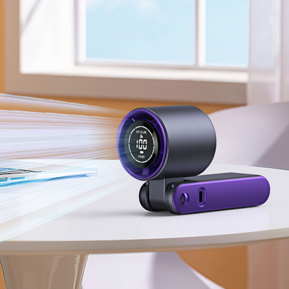 Portable Handheld Fan with LED Digital Display🌬️ Stay cool—Anytime, Anywhere❄️