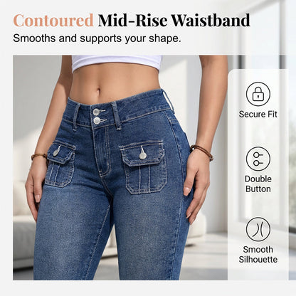 👖Women's Slim Fit Stretch Denim Capri Pants – Comfort & Style In One! ✨