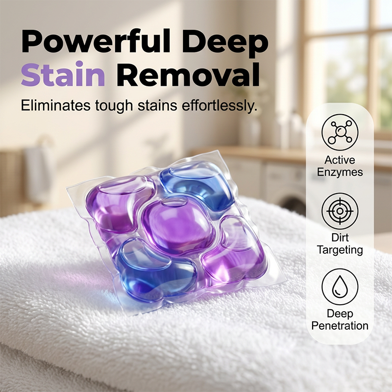 🌸🧺5-in-1 White Musk Laundry Detergent Pods (80PCS)✨ Say Goodbye to Stains