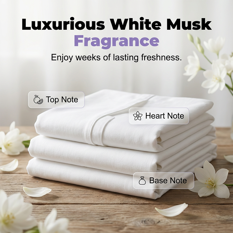 🌸🧺5-in-1 White Musk Laundry Detergent Pods (80PCS)✨ Say Goodbye to Stains