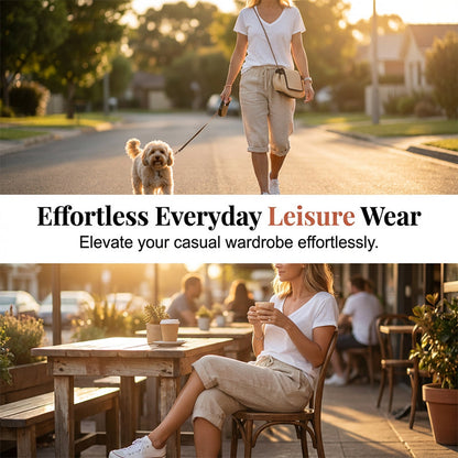 🩳Women's Casual Cotton Linen Capris🌟 Stay Cool And Comfortable 🌟