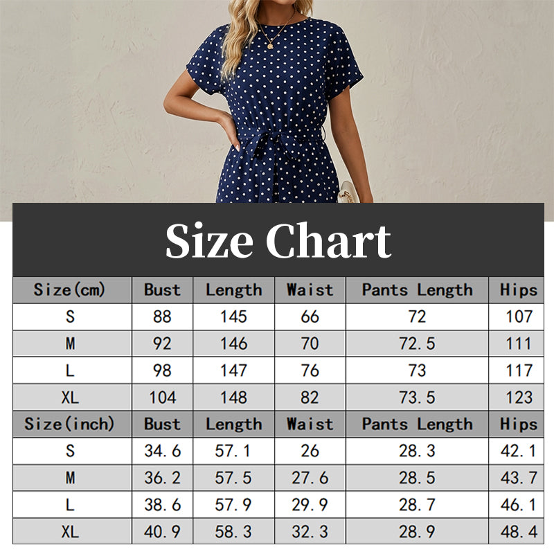 🌸Eleganter Damen-Jumpsuit mit weitem Bein und Polka Dots 🌟 Für mühelosen Stil