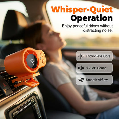 🔥HOT SALE 50% OFF🔥Hands-Free Personal Cooling Fan with LED Display🚗❄️Small fan. Big difference 😍