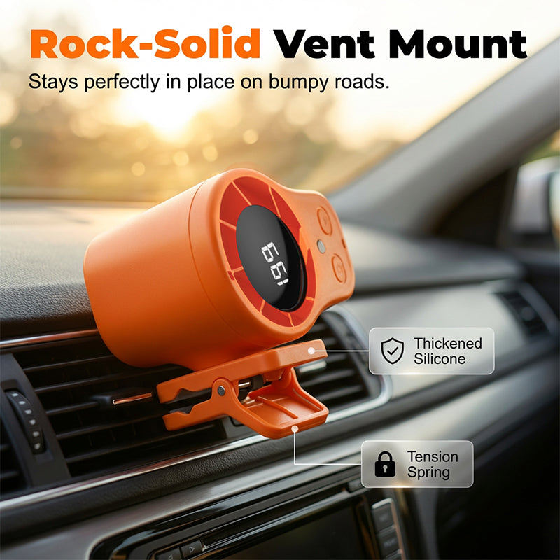 🔥HOT SALE 50% OFF🔥Hands-Free Personal Cooling Fan with LED Display🚗❄️Small fan. Big difference 😍