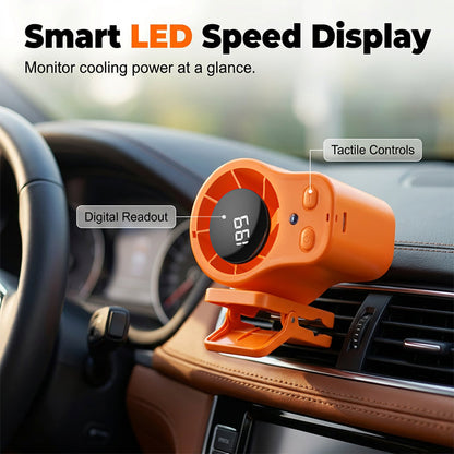 🔥HOT SALE 50% OFF🔥Hands-Free Personal Cooling Fan with LED Display🚗❄️Small fan. Big difference 😍