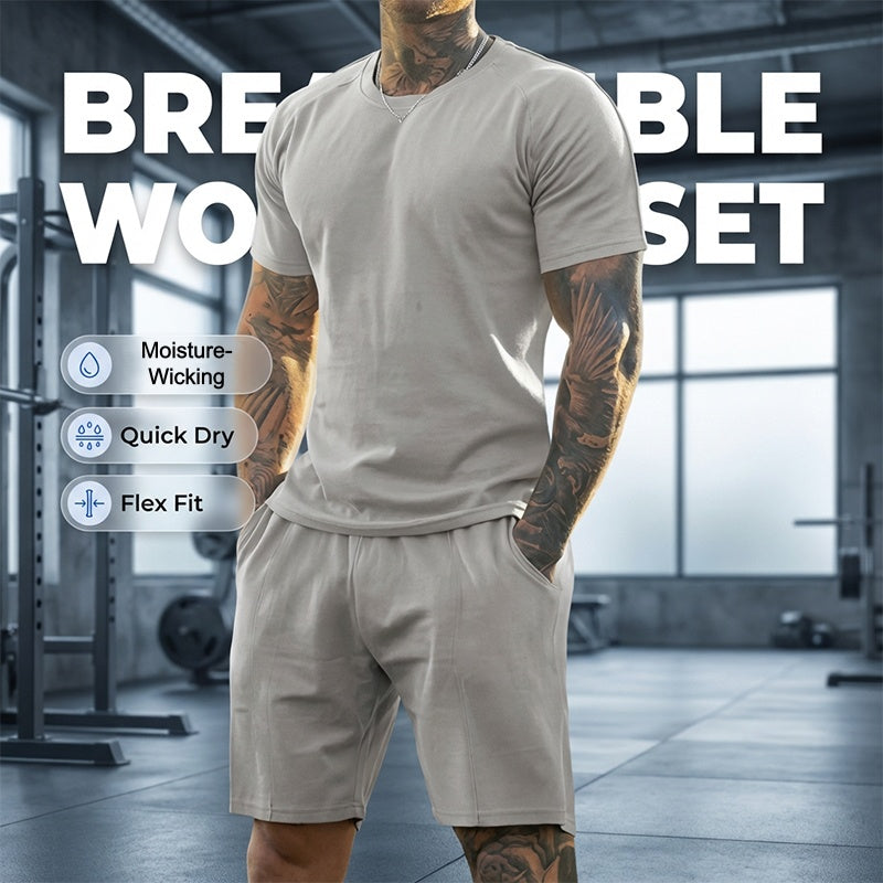 Herren Sport-T-Shirt & Shorts 2-teiliges Set 💪 Das ultimative Herren Fitness-Set 🏋️‍♂️