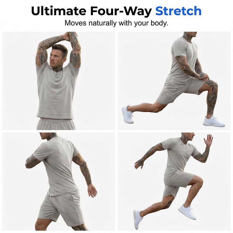 Herren Sport-T-Shirt & Shorts 2-teiliges Set 💪 Das ultimative Herren Fitness-Set 🏋️‍♂️