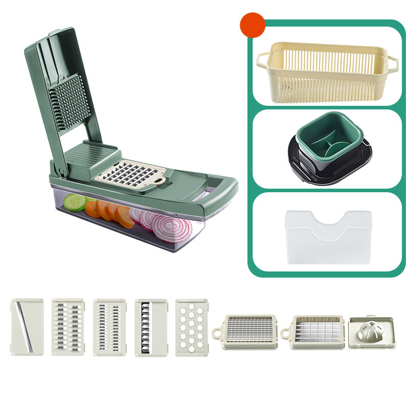 🥕8-in-1 Multifunction Vegetable Chopper🍽️ All-in-One Kitchen Tool – Save Time, Cut Like A Pro🔪