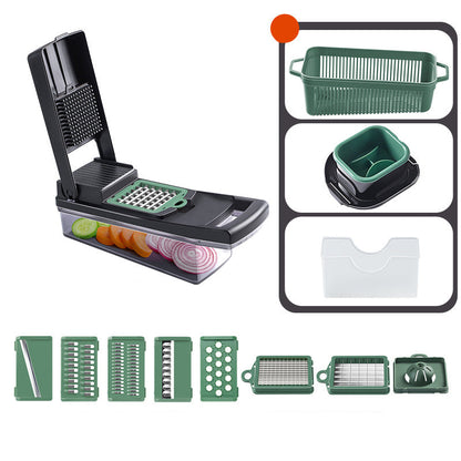 🥕8-in-1 Multifunction Vegetable Chopper🍽️ All-in-One Kitchen Tool – Save Time, Cut Like A Pro🔪