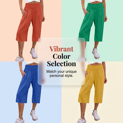 ☀️2026 HOT SALE 50% OFF🌿Lightweight Elastic Waist Crop Pants for Women