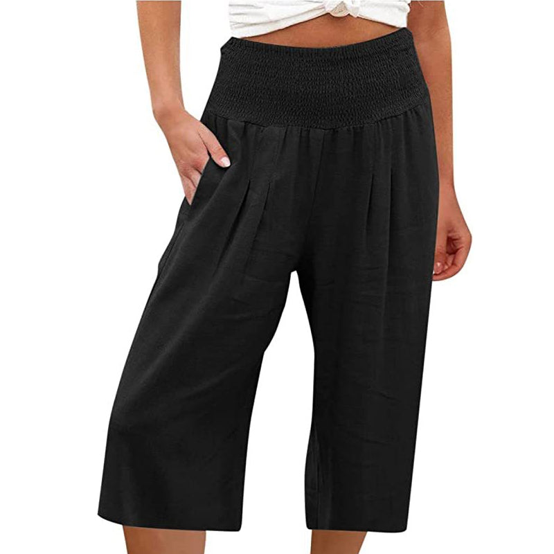 ☀️2026 HOT SALE 50% OFF🌿Lightweight Elastic Waist Crop Pants for Women