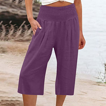 ☀️2026 HOT SALE 50% OFF🌿Lightweight Elastic Waist Crop Pants for Women