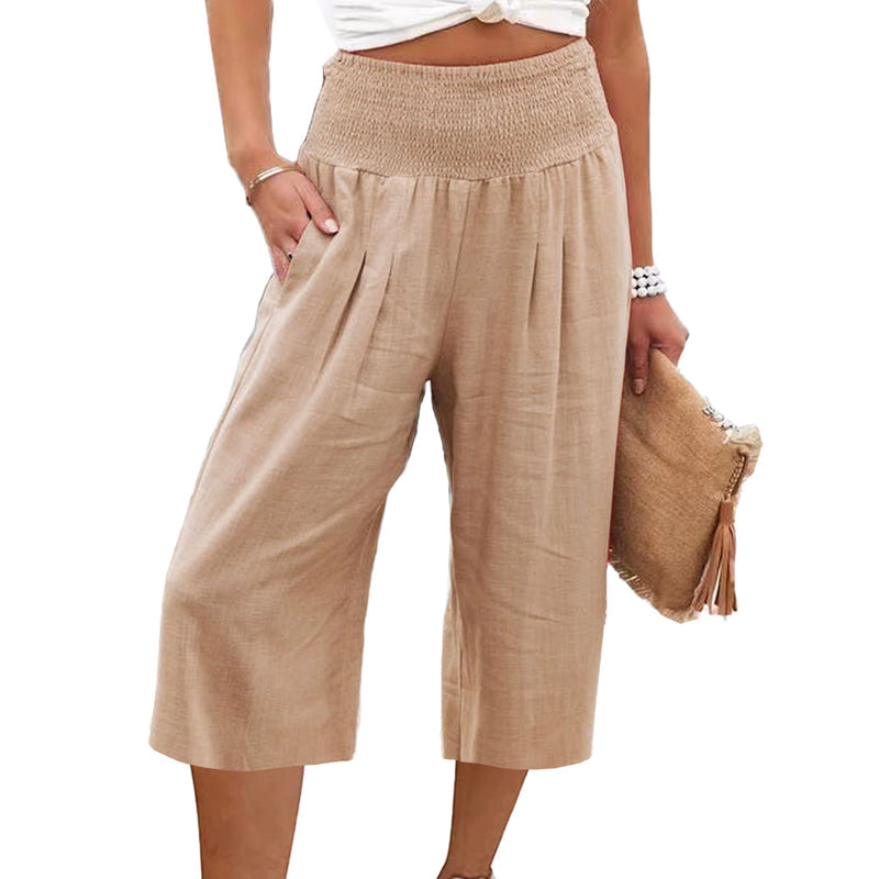 ☀️2026 HOT SALE 50% OFF🌿Lightweight Elastic Waist Crop Pants for Women