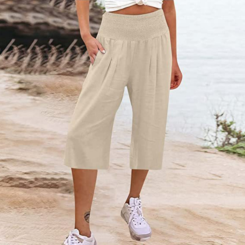 ☀️2026 HOT SALE 50% OFF🌿Lightweight Elastic Waist Crop Pants for Women