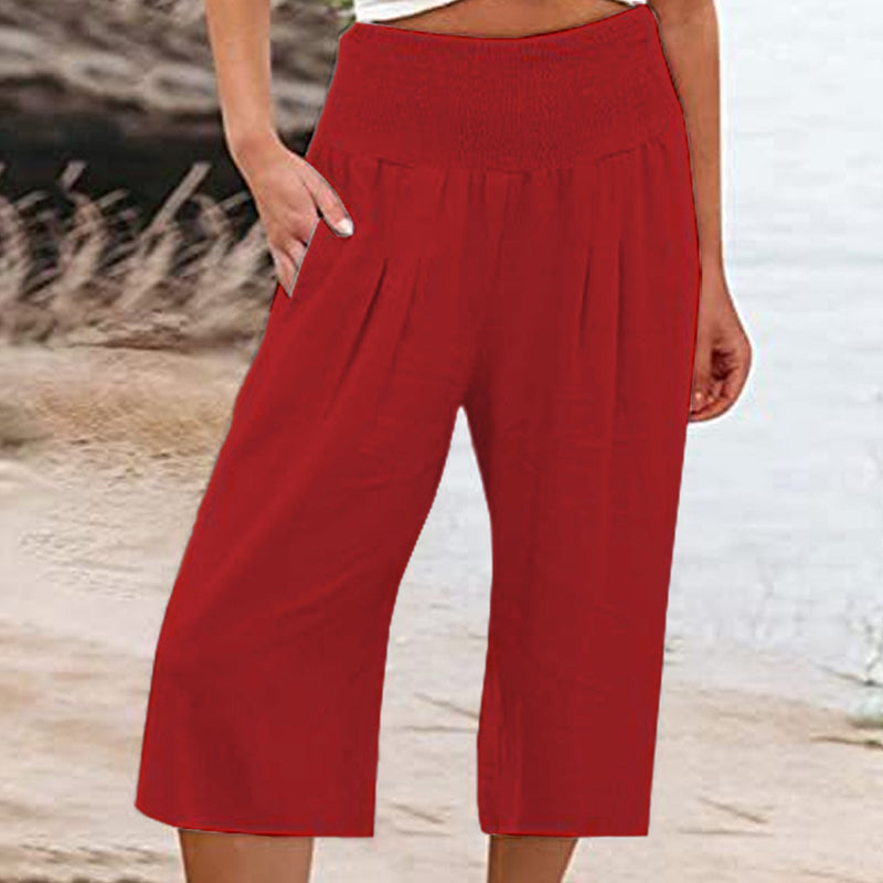 ☀️2026 HOT SALE 50% OFF🌿Lightweight Elastic Waist Crop Pants for Women