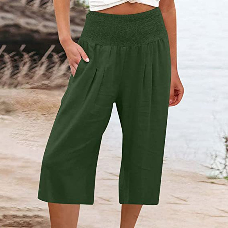 ☀️2026 HOT SALE 50% OFF🌿Lightweight Elastic Waist Crop Pants for Women
