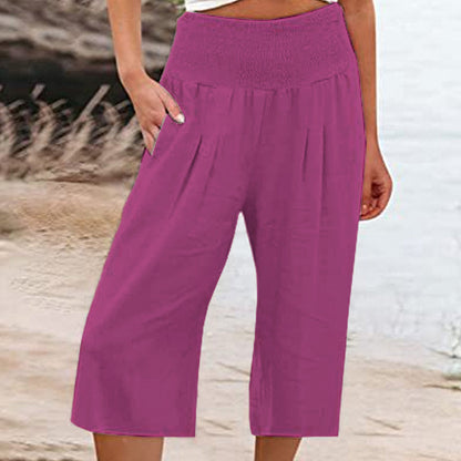 ☀️2026 HOT SALE 50% OFF🌿Lightweight Elastic Waist Crop Pants for Women