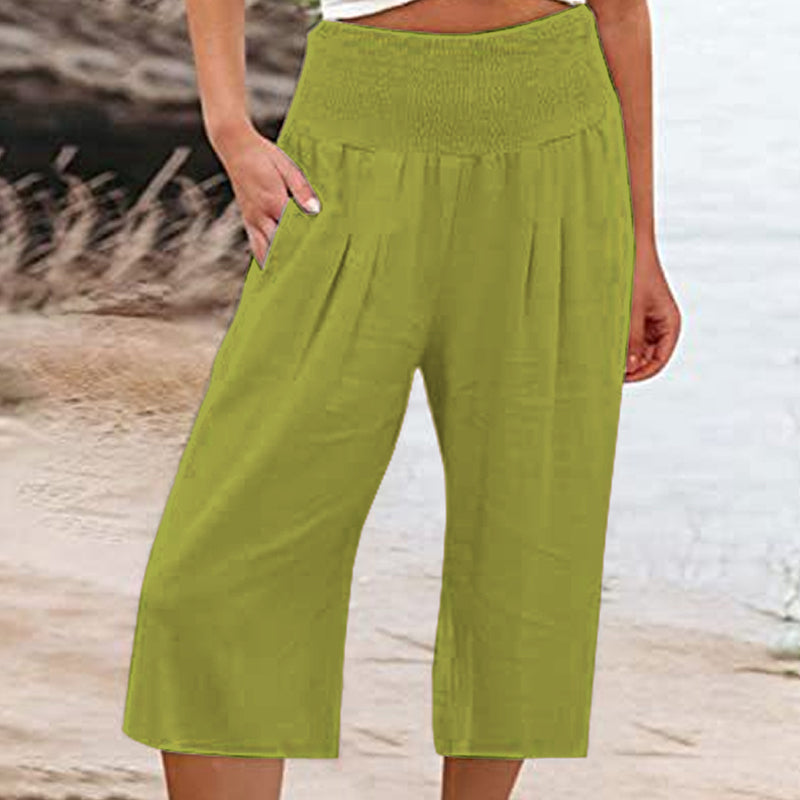 ☀️2026 HOT SALE 50% OFF🌿Lightweight Elastic Waist Crop Pants for Women