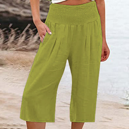 ☀️2026 HOT SALE 50% OFF🌿Lightweight Elastic Waist Crop Pants for Women