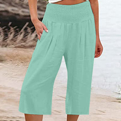 ☀️2026 HOT SALE 50% OFF🌿Lightweight Elastic Waist Crop Pants for Women