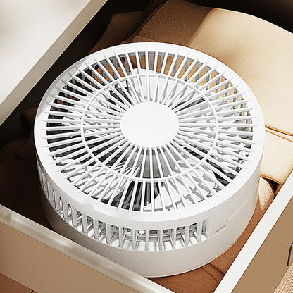 ❄️Stay Cool & Stylish— A 3-in-1 Desktop Fan Featuring A Built-In Makeup Mirror And LED Light 💖