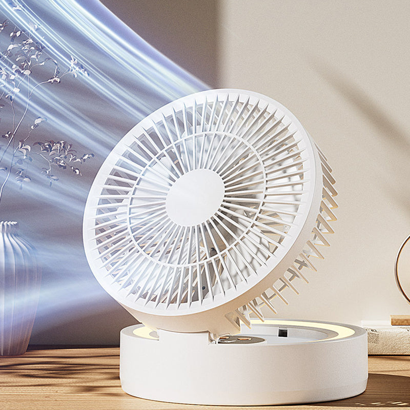 ❄️Stay Cool & Stylish— A 3-in-1 Desktop Fan Featuring A Built-In Makeup Mirror And LED Light 💖
