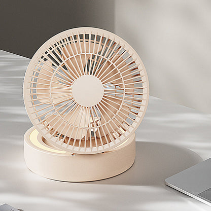 ❄️Stay Cool & Stylish— A 3-in-1 Desktop Fan Featuring A Built-In Makeup Mirror And LED Light 💖