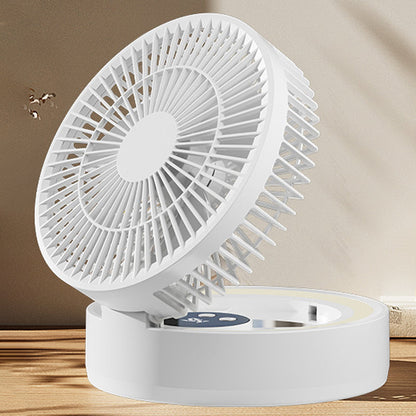 ❄️Stay Cool & Stylish— A 3-in-1 Desktop Fan Featuring A Built-In Makeup Mirror And LED Light 💖