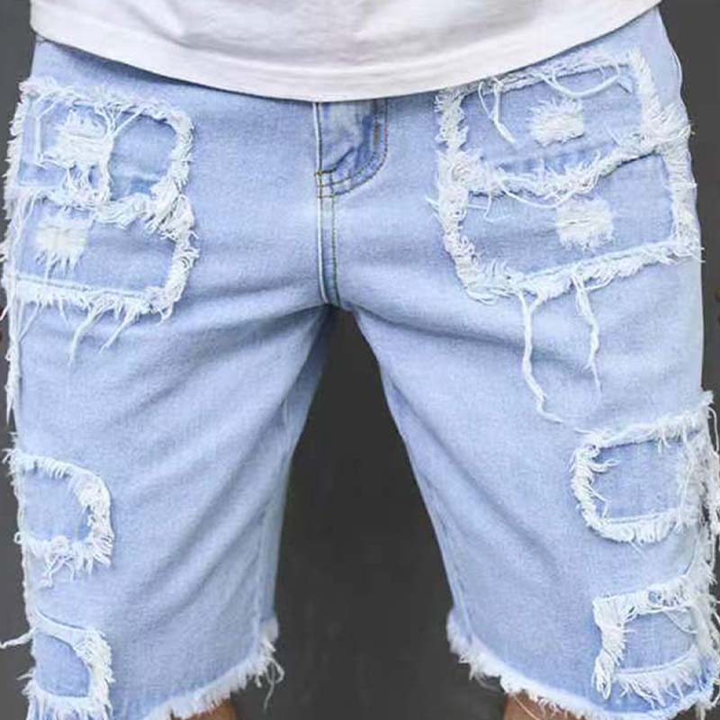 🎁New Arrival 56% OFF💥 Men's Ripped Denim Shorts With Frayed Details