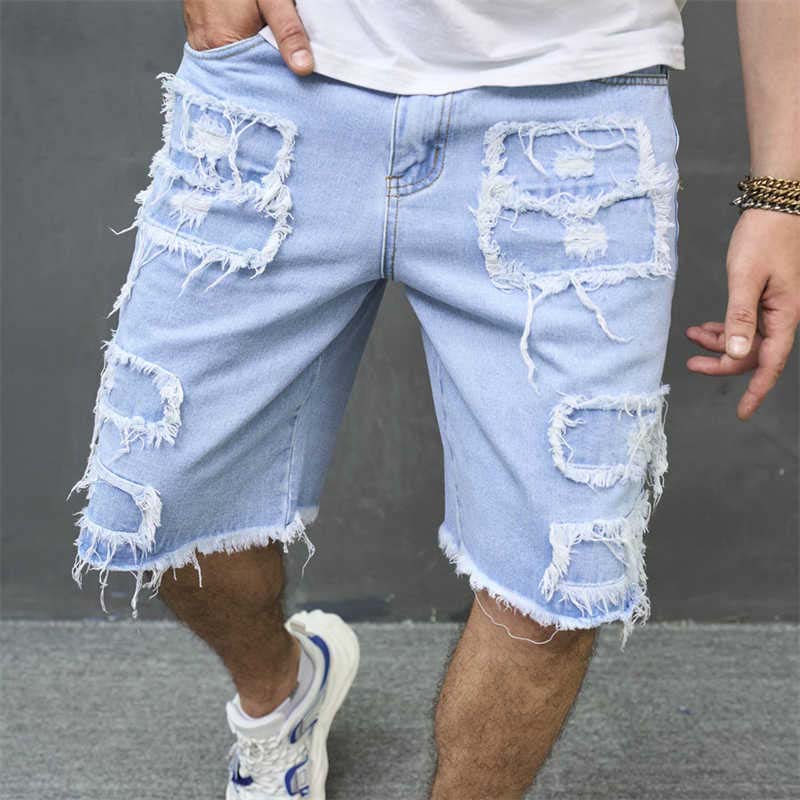 🎁New Arrival 56% OFF💥 Men's Ripped Denim Shorts With Frayed Details