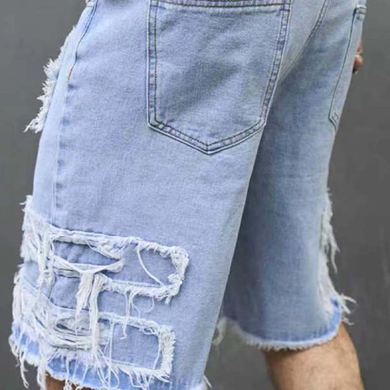 🎁New Arrival 56% OFF💥 Men's Ripped Denim Shorts With Frayed Details