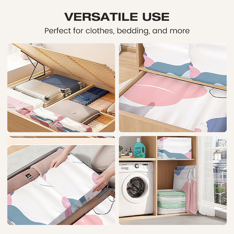 🥳2026 HOT SALE🥳💞50K+ SOLD!🧳💨 50% OFF! No‑Pump Vacuum Storage Bags – Press & seal, no pump needed. Saves 80% space, keeps clothes dry & dust‑free. Perfect for bulky bedding & off‑season gear. 🛏️🗄️