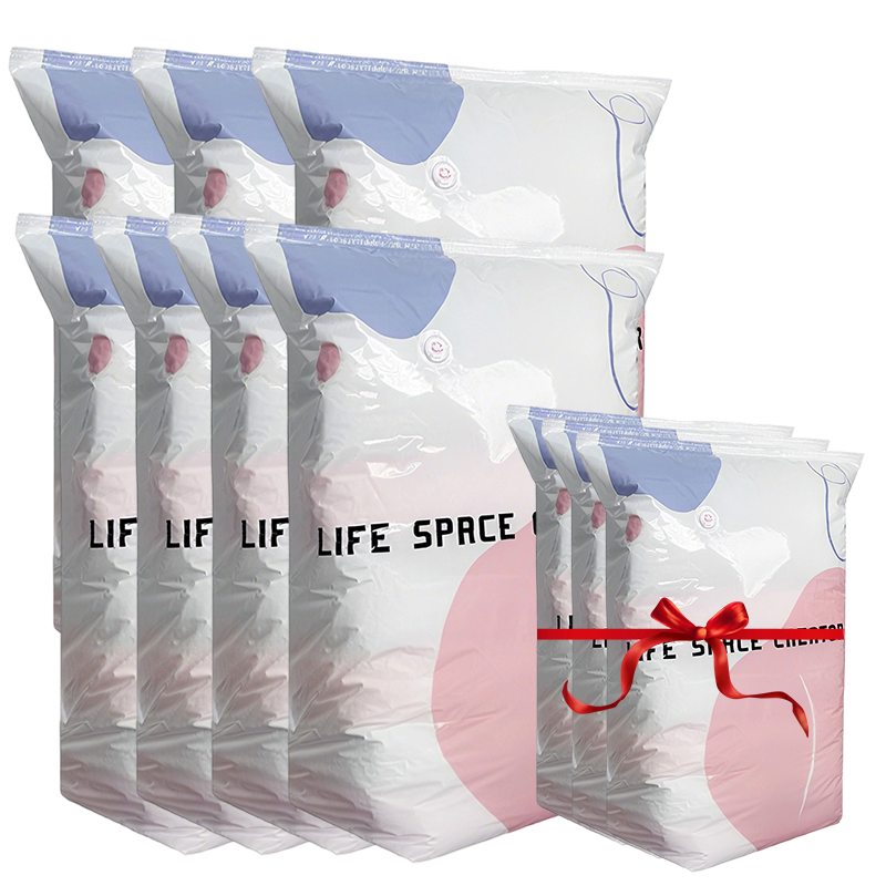 🥳2026 HOT SALE🥳💞50K+ SOLD!🧳💨 50% OFF! No‑Pump Vacuum Storage Bags – Press & seal, no pump needed. Saves 80% space, keeps clothes dry & dust‑free. Perfect for bulky bedding & off‑season gear. 🛏️🗄️
