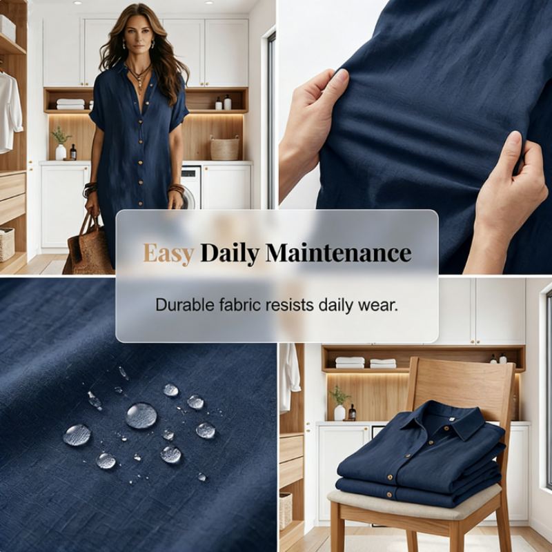 🌸Women's Short Sleeve Button-Down Shirt Dress – Your New Wardrobe Essential ✨
