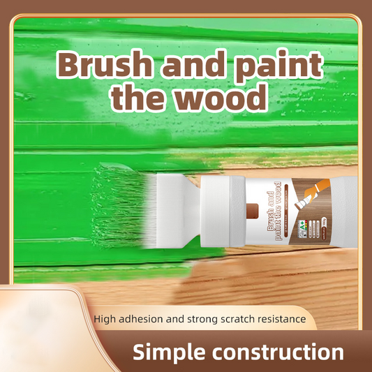 ⚡ 50% OFF FLASH SALE! 2-in-1 Wood Paint Brush – All-in-One, Water-Based, Easy Clean 🎨【Limited Time】