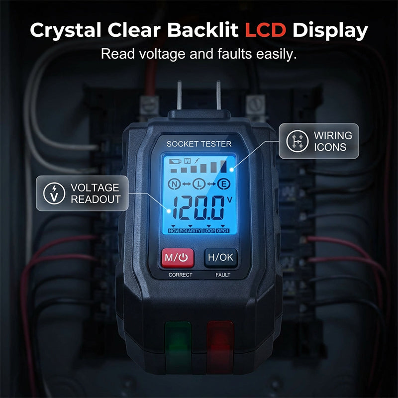 💥✨Limited-time 56% Off Special Offer 🔍Multifunctional Digital GFCI Outlet Tester🔌