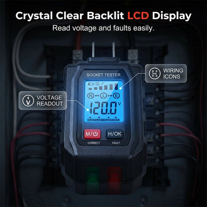 💥✨Limited-time 56% Off Special Offer 🔍Multifunctional Digital GFCI Outlet Tester🔌