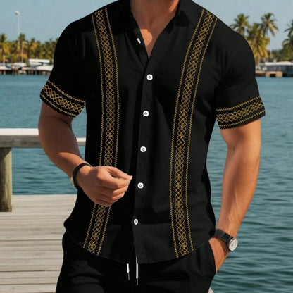 🥳SUMMER HOT SALE🥳💞50K+ SOLD!💥50% OFF! 🔥Men's Floral Print Short Sleeve Shirt & Shorts Set