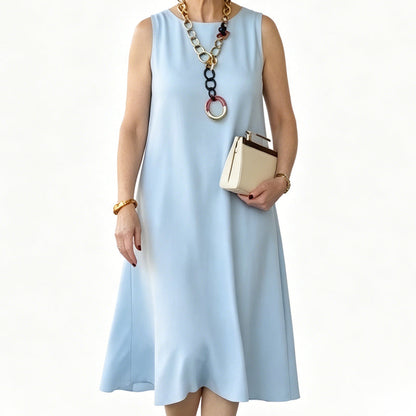 👗Women's Round Neck Sleeveless Dress🌟 Effortless Elegance Meets Ultimate Comfort