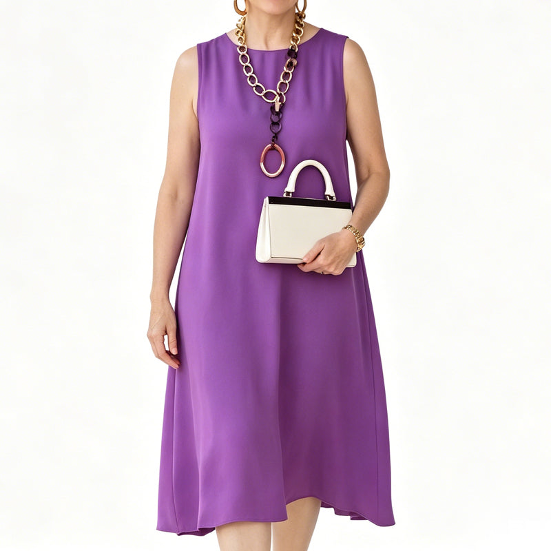 👗Women's Round Neck Sleeveless Dress🌟 Effortless Elegance Meets Ultimate Comfort