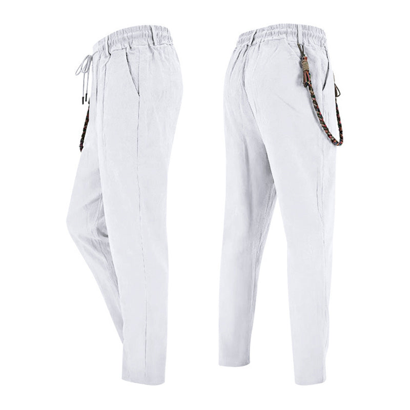 💥✨Zeitlich begrenztes 50% Rabatt Sonderangebot🌞 Boho-Chic Leinenmix Hose mit Kordelzug 🌊