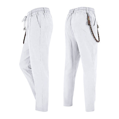 💥✨Zeitlich begrenztes 50% Rabatt Sonderangebot🌞 Boho-Chic Leinenmix Hose mit Kordelzug 🌊