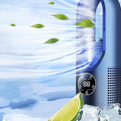 🌟6-Speed Bladeless Electric Fan with Light 🌬️ Beat The Sweltering Heat ❄️