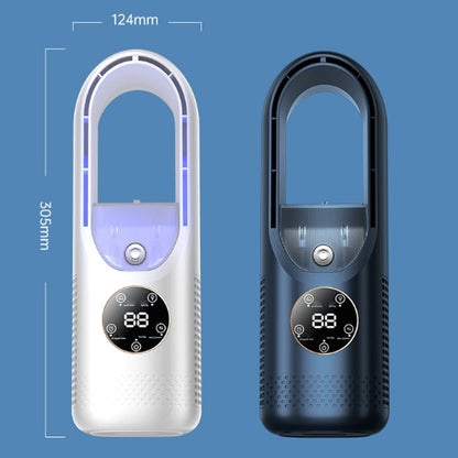 🌟6-Speed Bladeless Electric Fan with Light 🌬️ Beat The Sweltering Heat ❄️