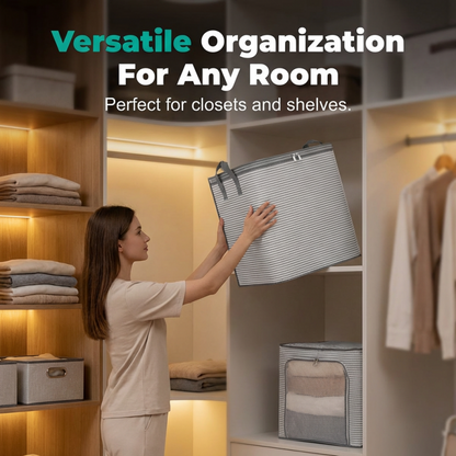 ⏰🔥NUR FÜR KURZE ZEIT 50% RABATT! 🧳 Große faltbare Aufbewahrungstasche mit Griffen – Robust, platzsparend & perfekt für die Organisation zu Hause 💪✨