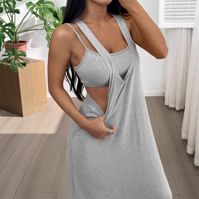 📢📢50% OFF !! ⏰Two-Piece Style Tank Maxi Dress With Side Cut-Outs– Effortless Chic Summer Style ✨