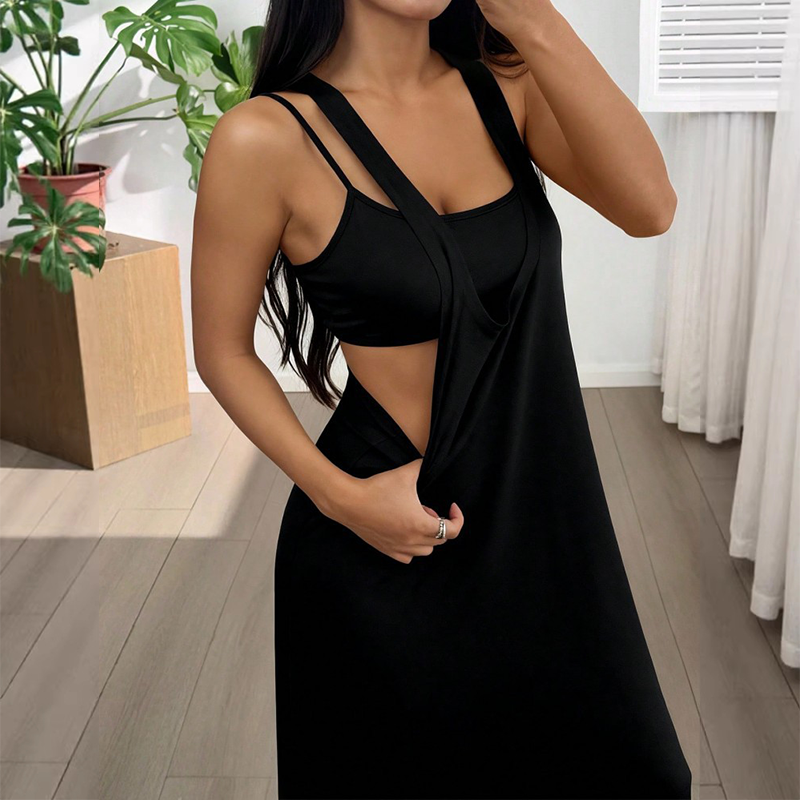 📢📢50% OFF !! ⏰Two-Piece Style Tank Maxi Dress With Side Cut-Outs– Effortless Chic Summer Style ✨
