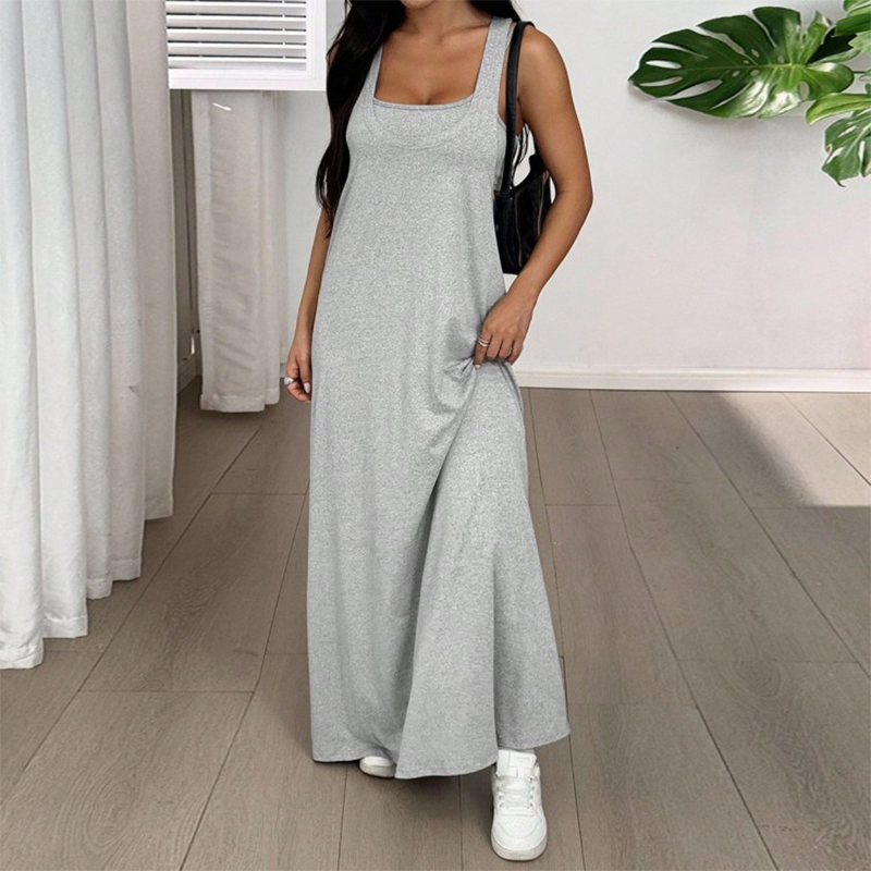 📢📢50% OFF !! ⏰Two-Piece Style Tank Maxi Dress With Side Cut-Outs– Effortless Chic Summer Style ✨