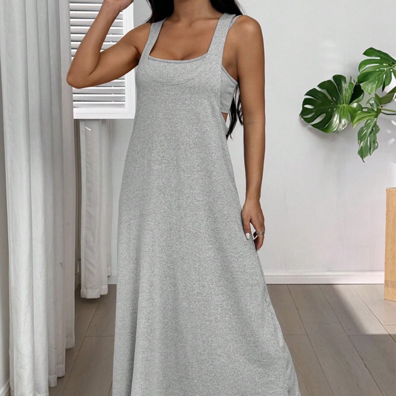 📢📢50% OFF !! ⏰Two-Piece Style Tank Maxi Dress With Side Cut-Outs– Effortless Chic Summer Style ✨